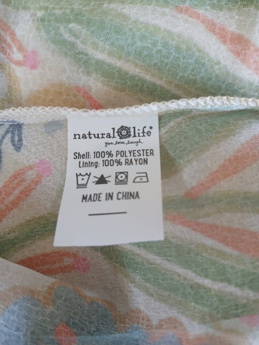 Natural Life vibrant pink floral lightweight poly dress size M - Picture 6 of 7